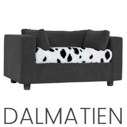 Canapé pour chiens haut de gamme Gris plaid Dalmatien